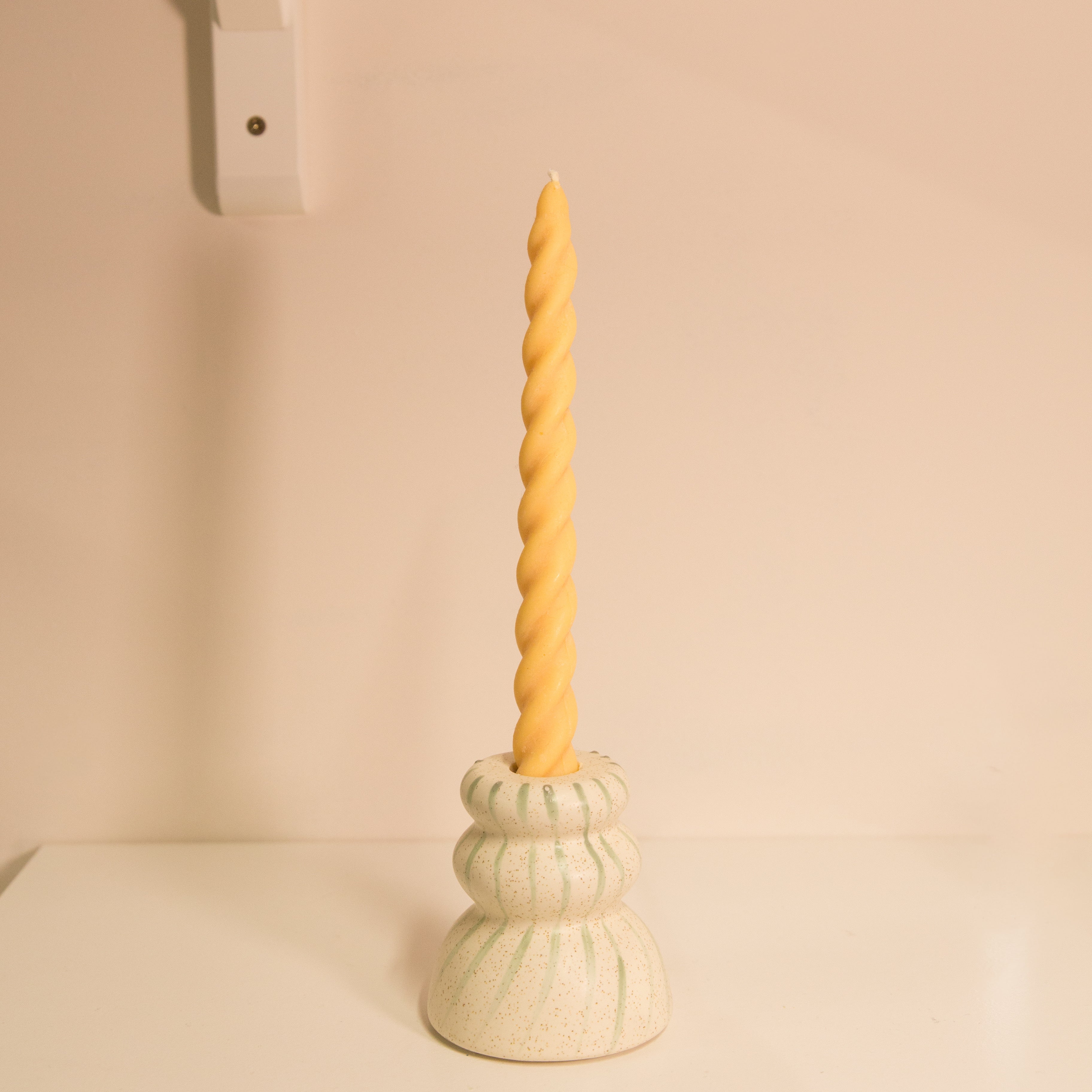 Soie Soy Wax Twirl Taper Candle in Various Colours
