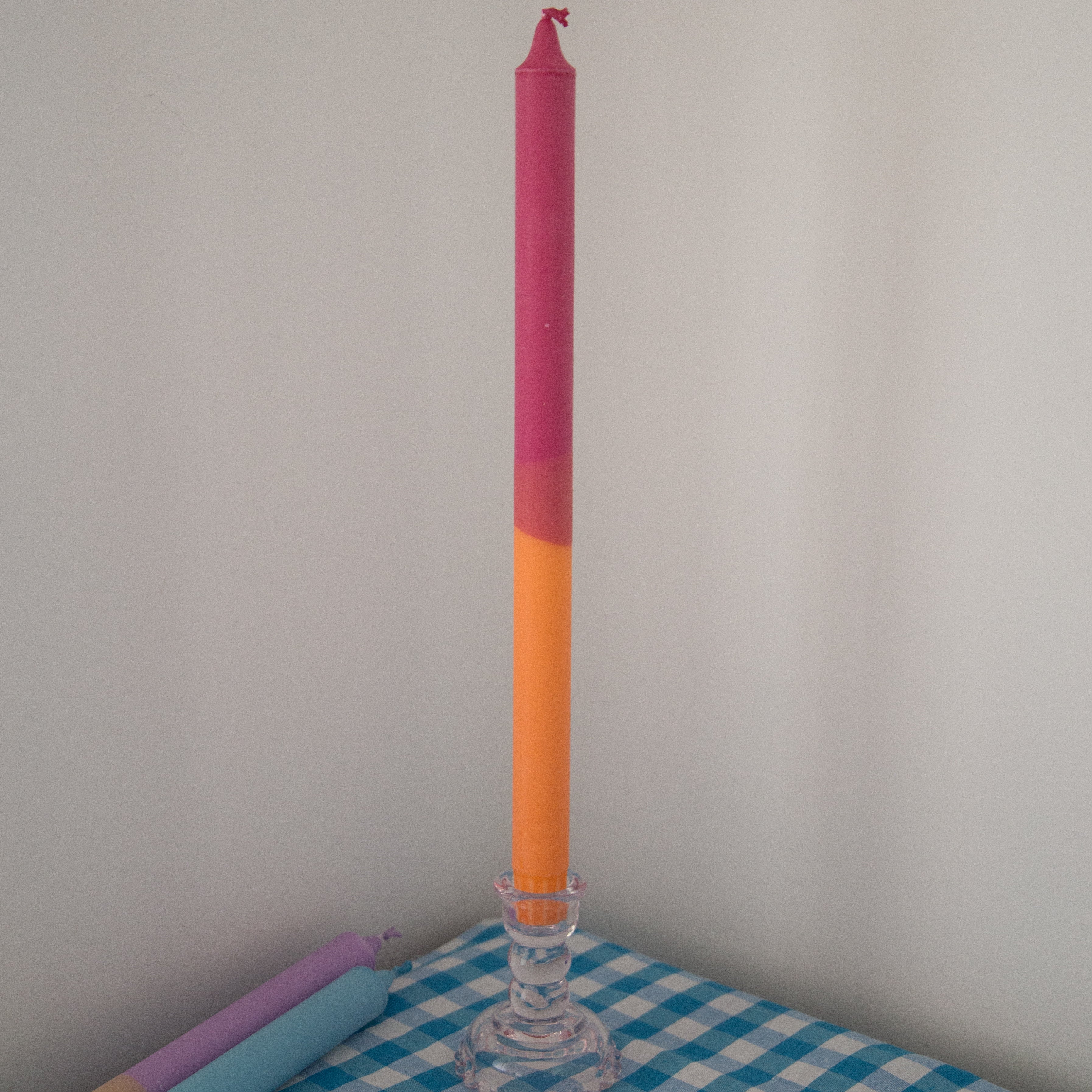 Nordtrice Rainbow 100% Natural Wax 30cm Long Taper Candles