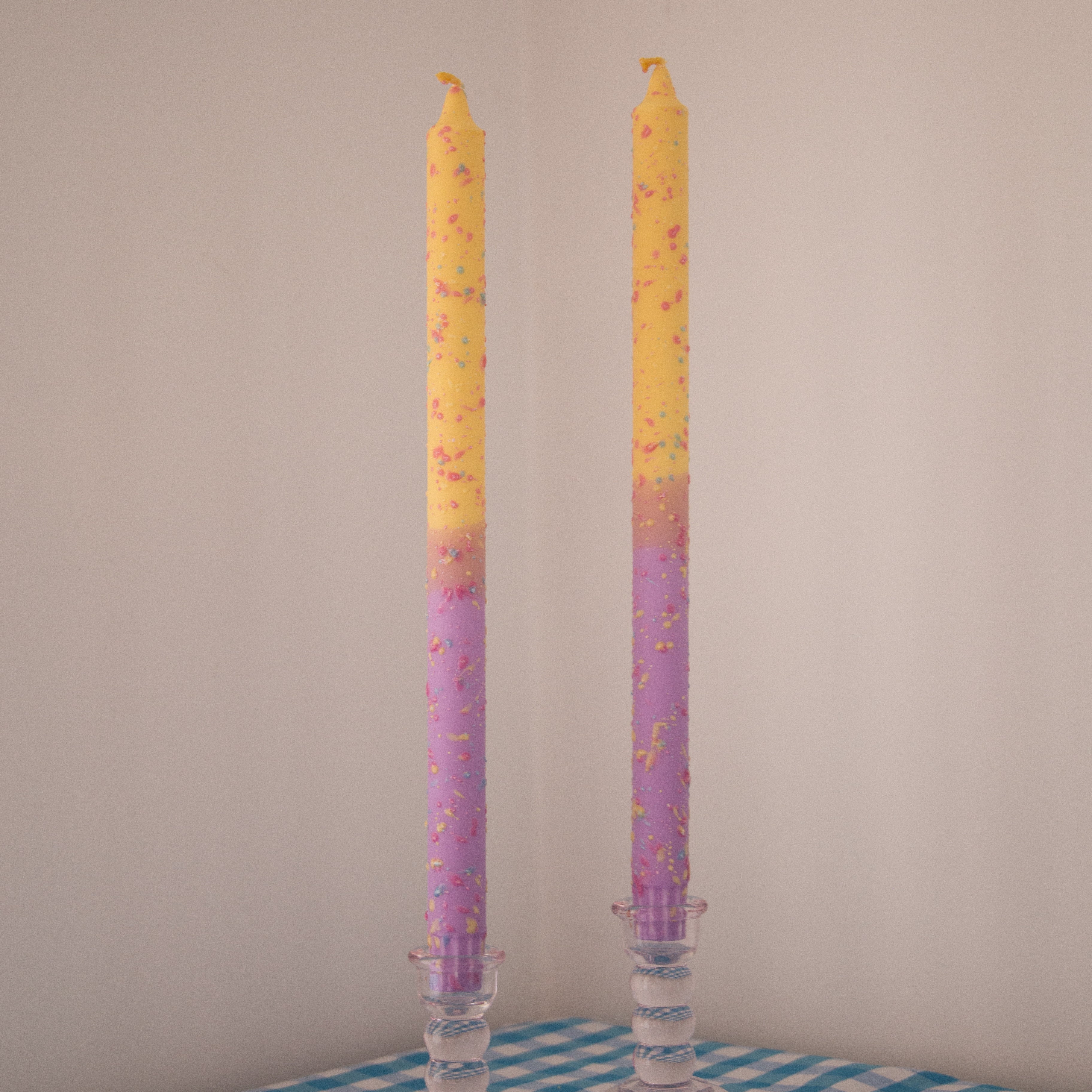 Nordtrice Ombre and Confetti 30cm Long Taper Candles