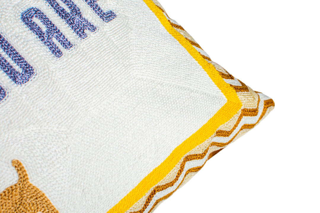 Pillow Drop 'Be The Person Your Dog Thinks You Are' Needlepoint Scatter Cushion