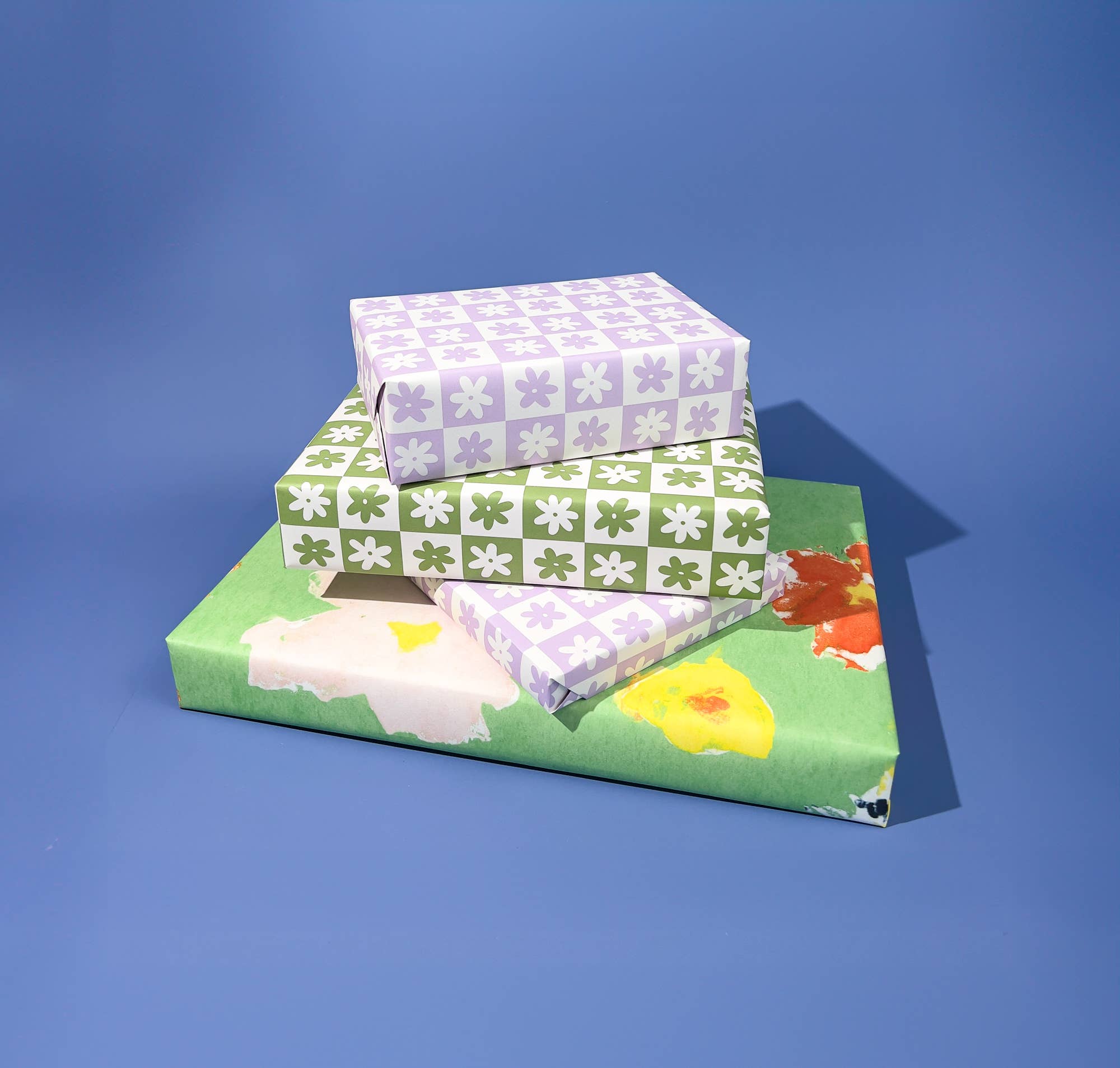 Green Flowers Wrapping Paper