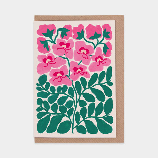 Evermade Greeting Card with Pink Flowers