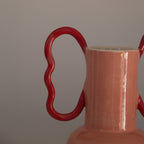 Florence MyTum Handmade Pink Ceramic Wiggle Vase
