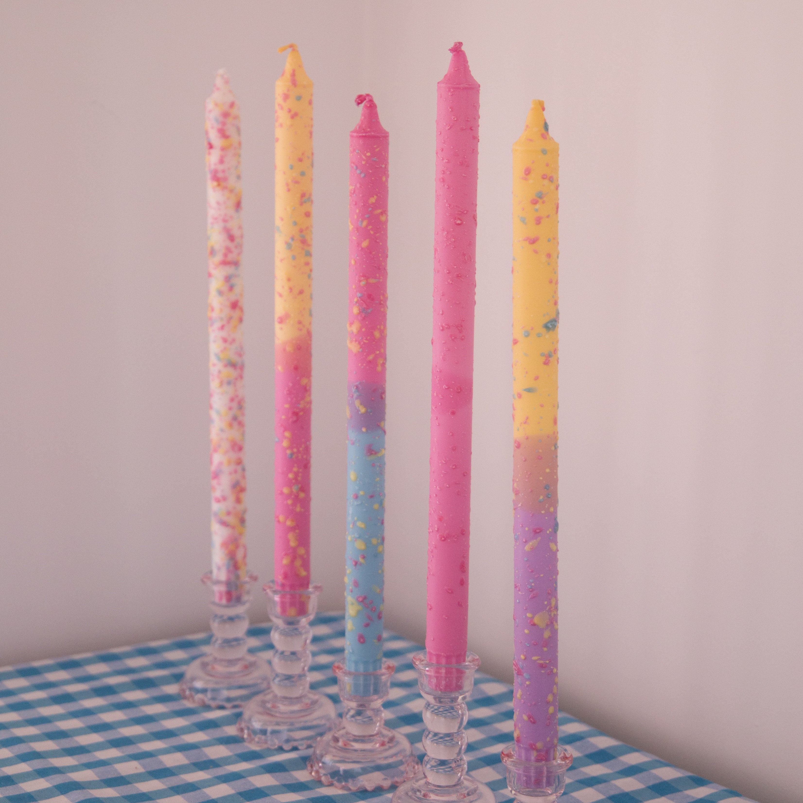 Nordtrice Ombre and Confetti 30cm Long Taper Candles