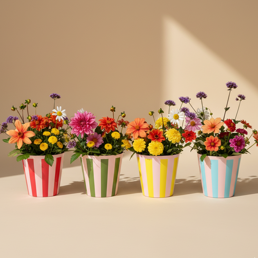 Domenica Marland Striped Penny Planters in Various Colours