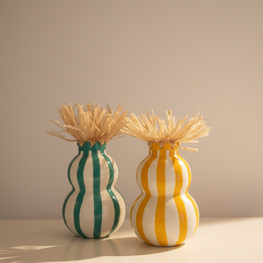 Que Rico Vase Esperanza in Yellow or Green