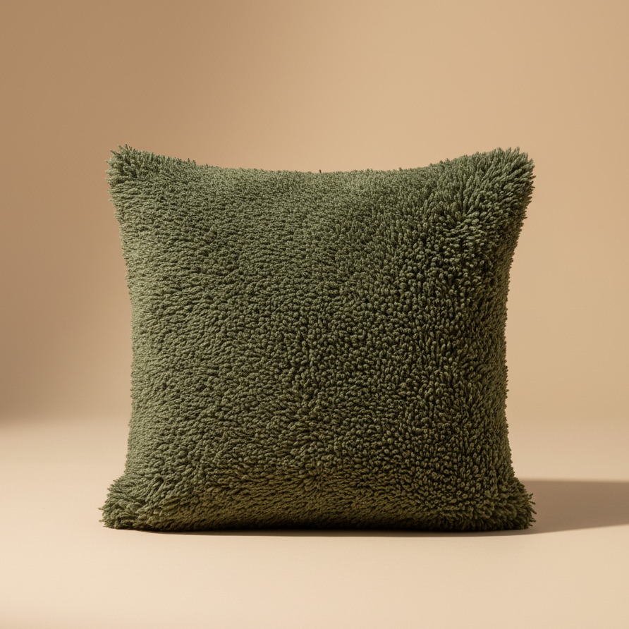 Bloomingville Turin Green Woolen Cushion