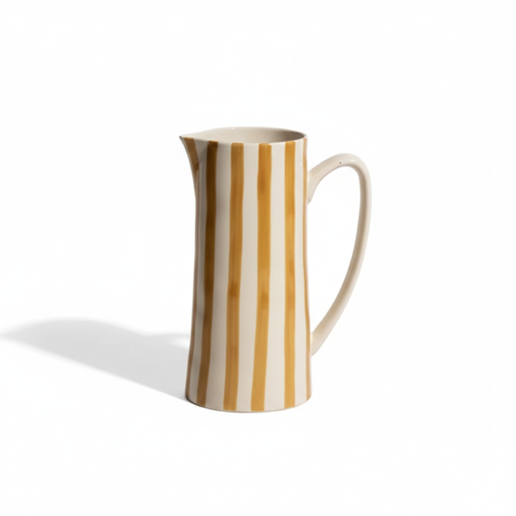Bloomingville Begonia Striped Jug in Brown