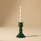 Roca Caus Traditional Candle Holder in Dark Green