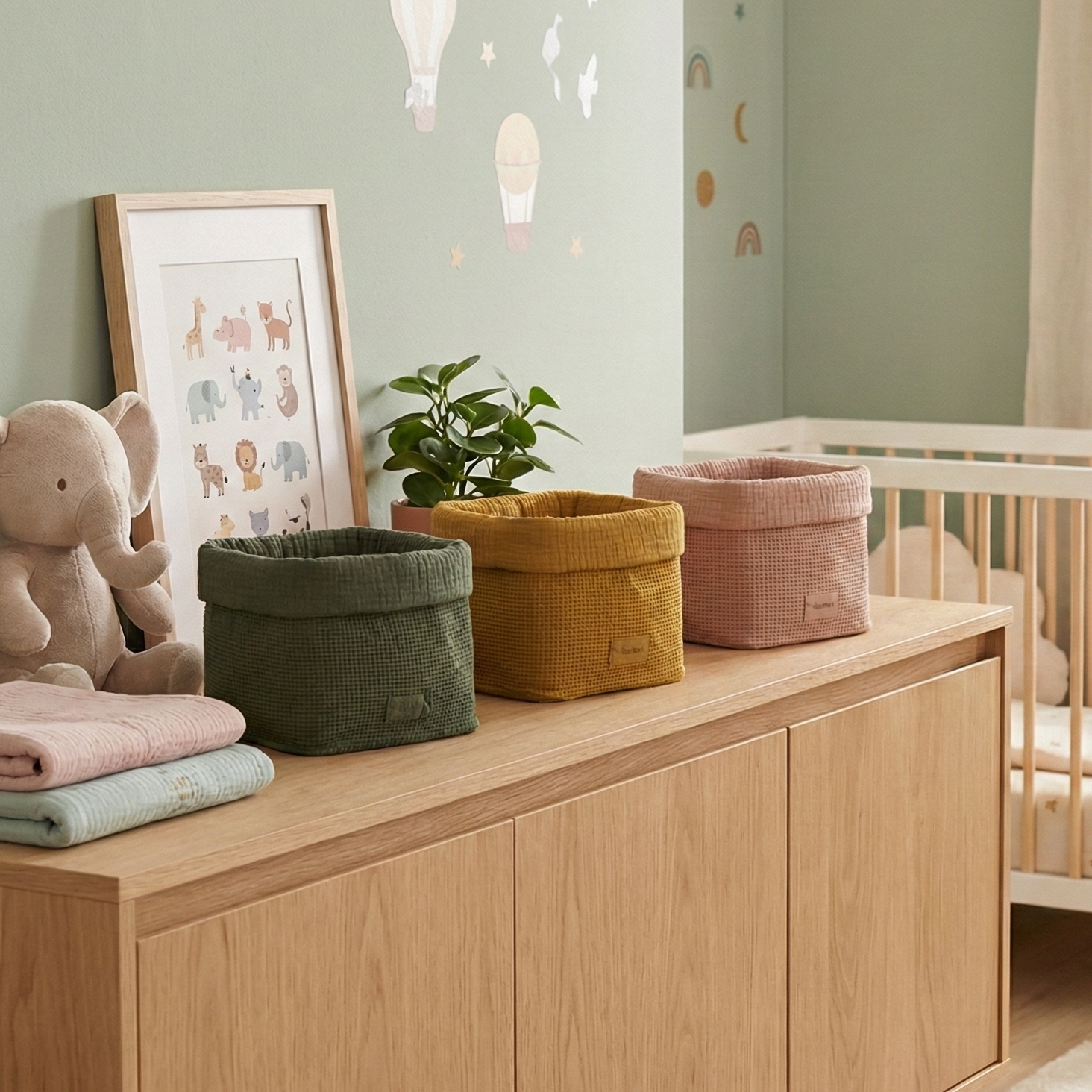 Nobodinoz Wabi Sabi Waffle Basket in Multiple Colours