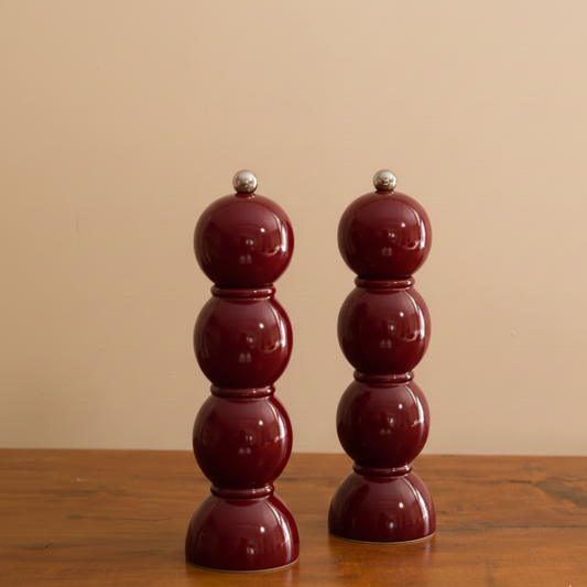 Addison Ross Bobbin Salt & Pepper Grinder in Cherry Red