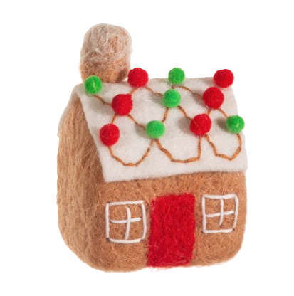 Sass & Belle Gingerbread House Felt Christmas Decoration