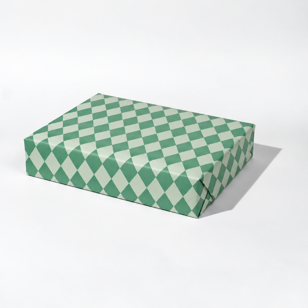 Heather Evelyn Green Diamond Gift Wrap