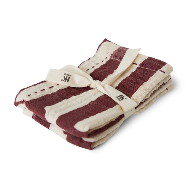 Set of two striped napkins