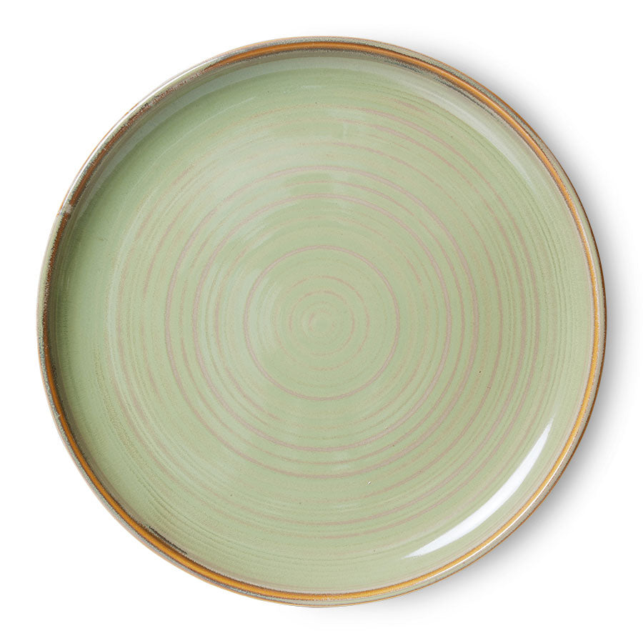 HKLIVING Chef Ceramics: Dinner Plate in Moss Green