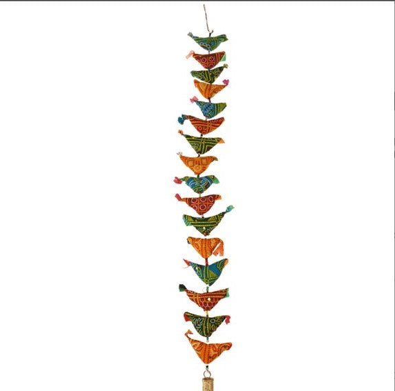 Birds Recycled Cloth Hanging Decoration
