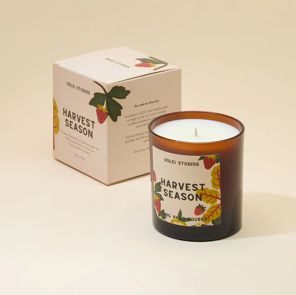 Solei Studios 100% Soy Wax Jar Candle Scented Green Light