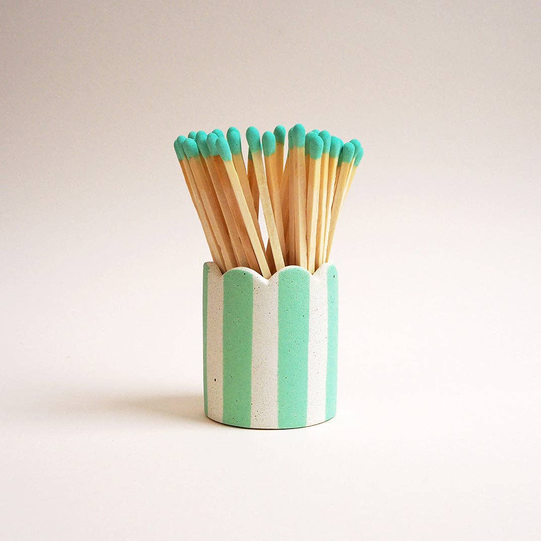 Hello Marilu Stripy Match Stick Holders in Various Colours