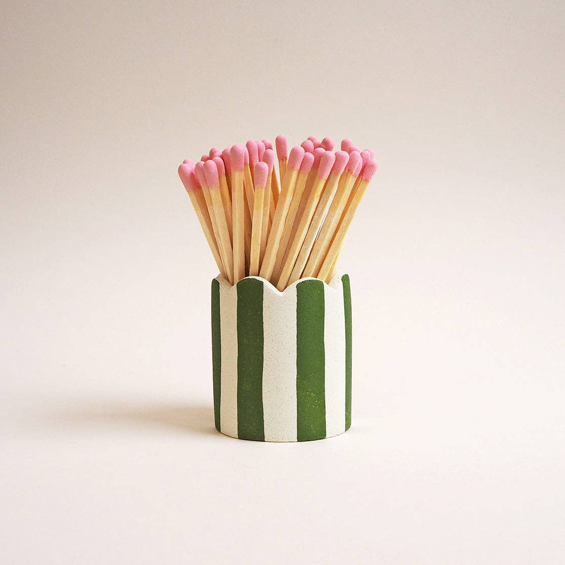 Hello Marilu Stripy Match Stick Holders in Various Colours