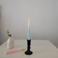 Soie Soy Wax Twirl Taper Candle in Ombre