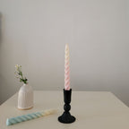 Soie Soy Wax Twirl Taper Candle in Ombre