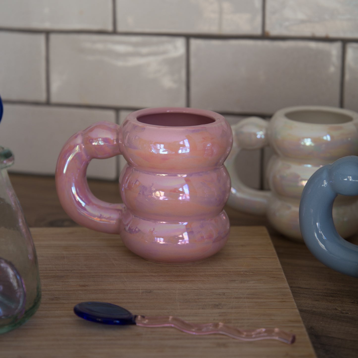 Ivore Group Ceramic Circle Bubble Mugs in Various Colours