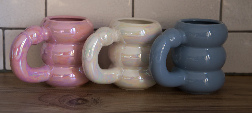 Ivore Group Ceramic Circle Bubble Mugs in Various Colours