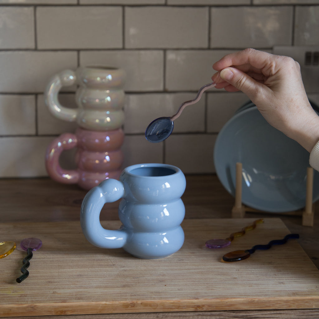 Ivore Group Coloured Glass Stirring Spoons in Various Colours