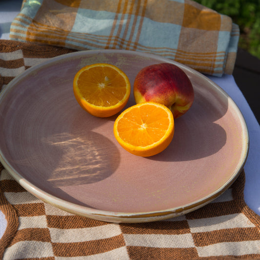 HKLIVING Chef Ceramics: Dinner Plate in Rustic Pink or Moss Green