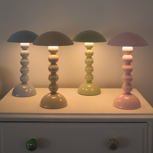 Addison Ross Bobbin Lacquer LED Rechargeable Lamp in Pale Pink