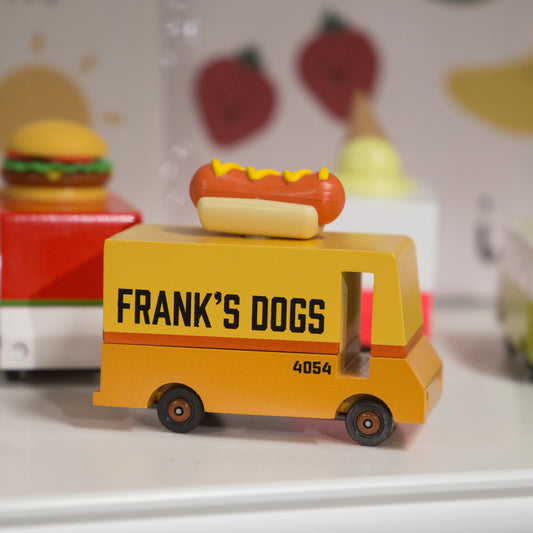 Candyvan - Hot Dog Van - Wooden Diecast Toy Car Candylab