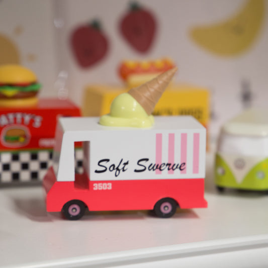 Candyvan - Ice Cream Van - Wooden Diecast Toy Car Candylab