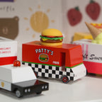 Candylab Wooden Diecast Toy Car Hamburger