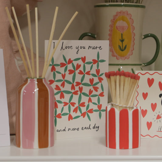 Kitty Kenda 'I love you more and more each day' Valentines Day Greeting Card