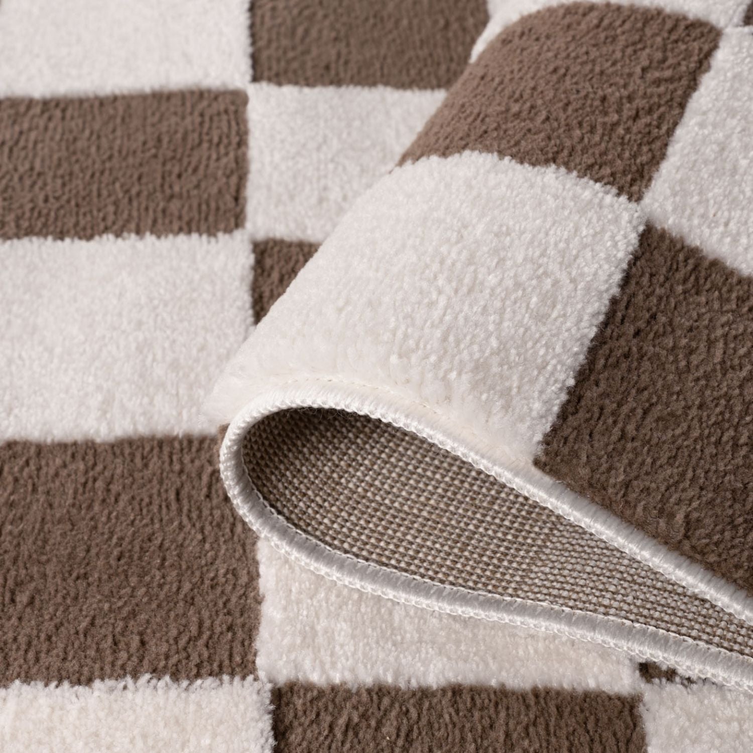 The Rugs Loft Checkerboard Brown Rug