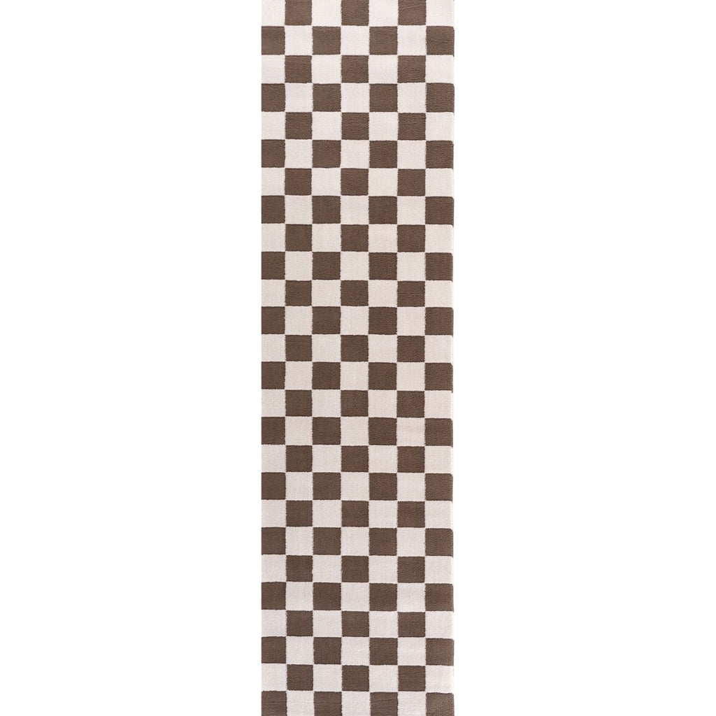 The Rugs Loft Checkerboard Brown Rug