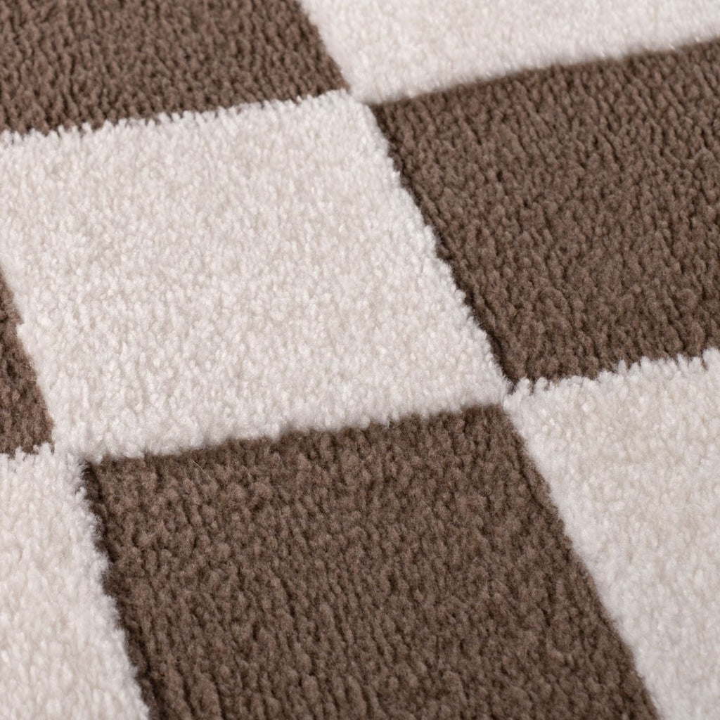 The Rugs Loft Checkerboard Brown Rug