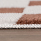 The Rugs Loft Checkerboard Terracotta Rug