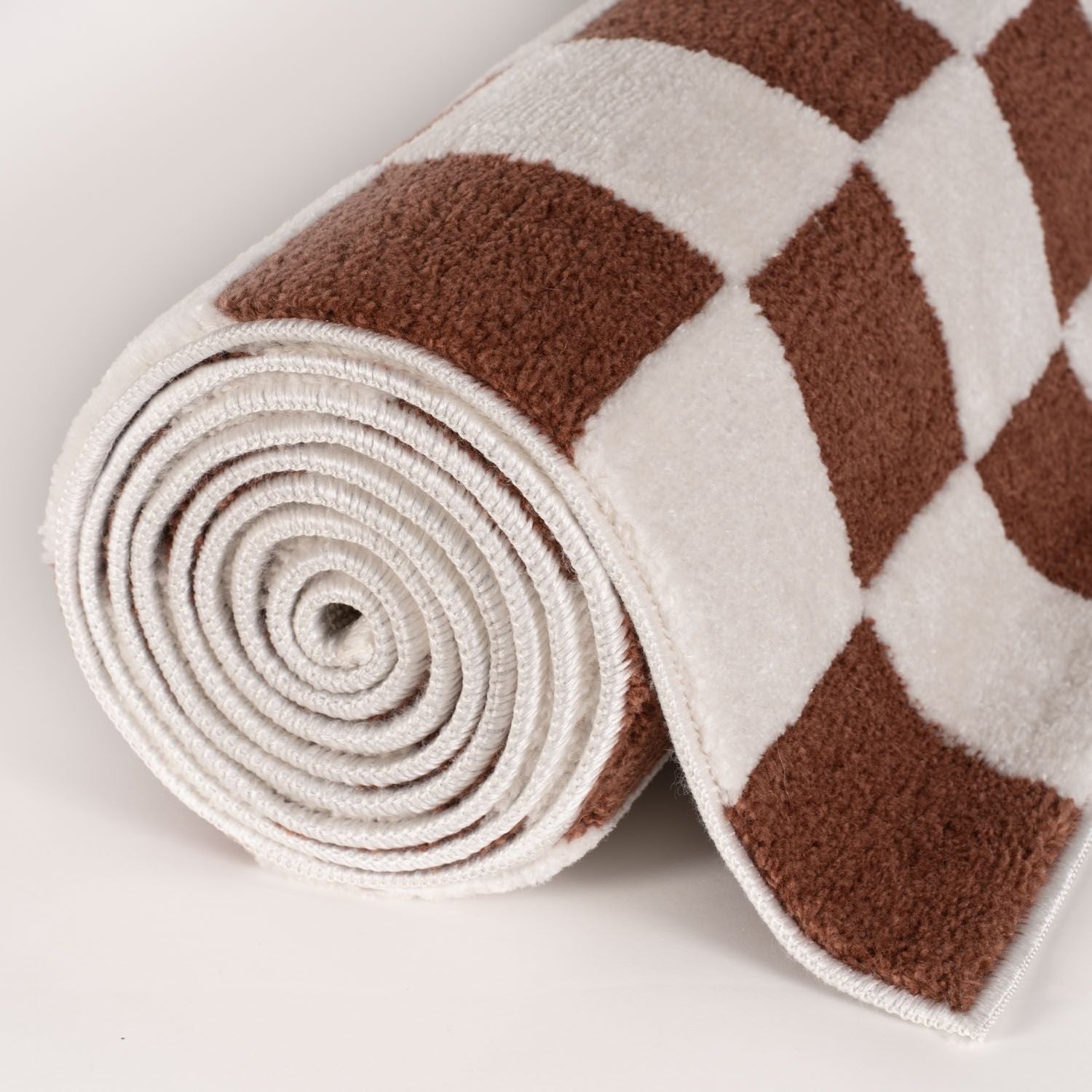 The Rugs Loft Checkerboard Terracotta Rug