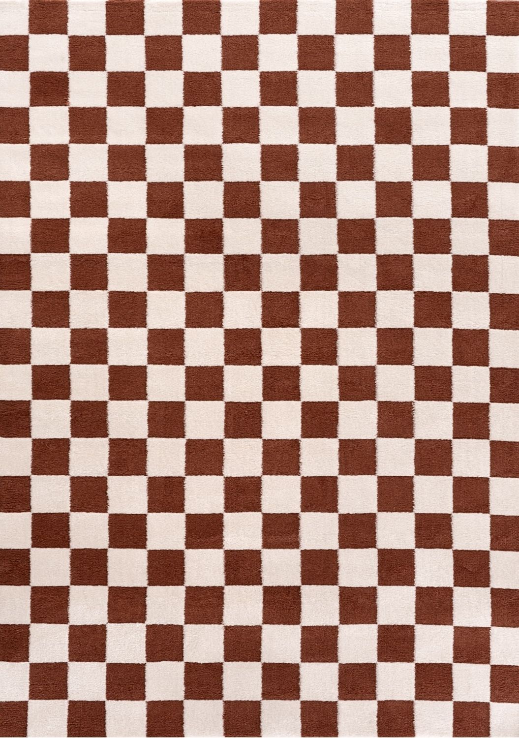 The Rugs Loft Checkerboard Terracotta Rug