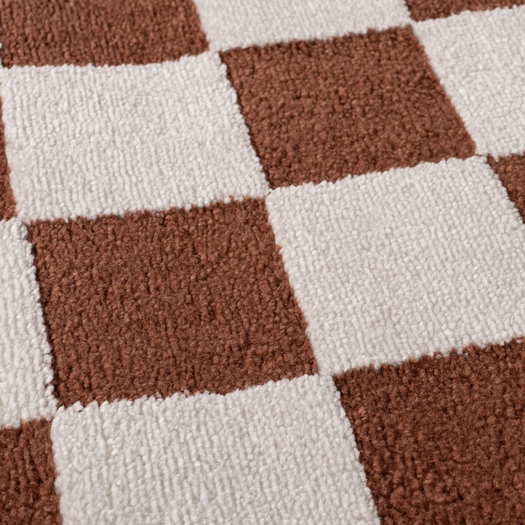The Rugs Loft Checkerboard Terracotta Rug