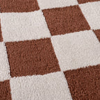 The Rugs Loft Checkerboard Terracotta Rug