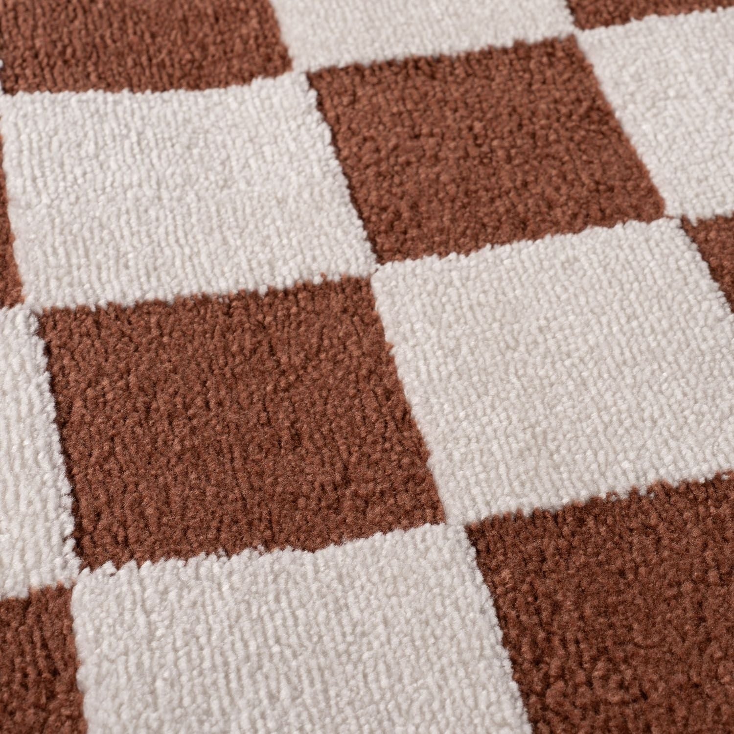The Rugs Loft Checkerboard Terracotta Rug
