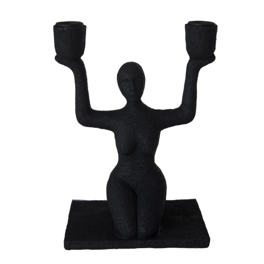 Lucie Candle Holder in Black