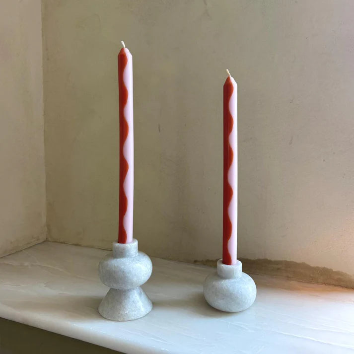 Pygmalion London Eco-Friendly Dinner Candles Set of 2 in Marmalade