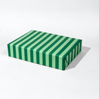 Heather Evelyn Classic Stripe Greens Gift Wrap