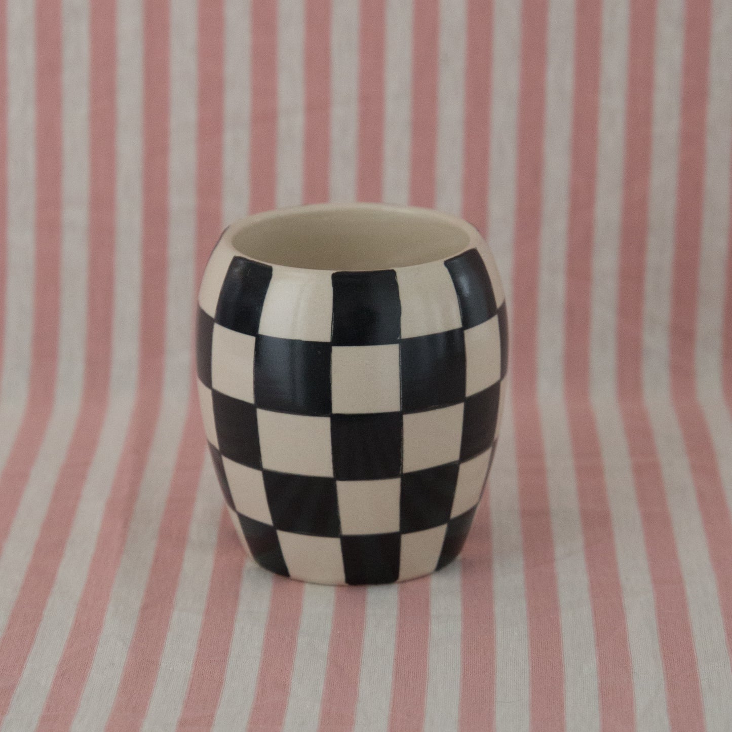 Scented Candle in Checkerboard Jar 