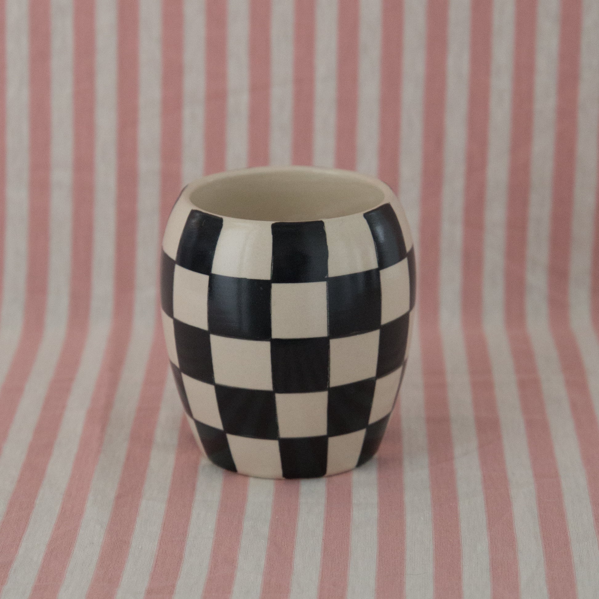 Scented Candle in Checkerboard Jar 