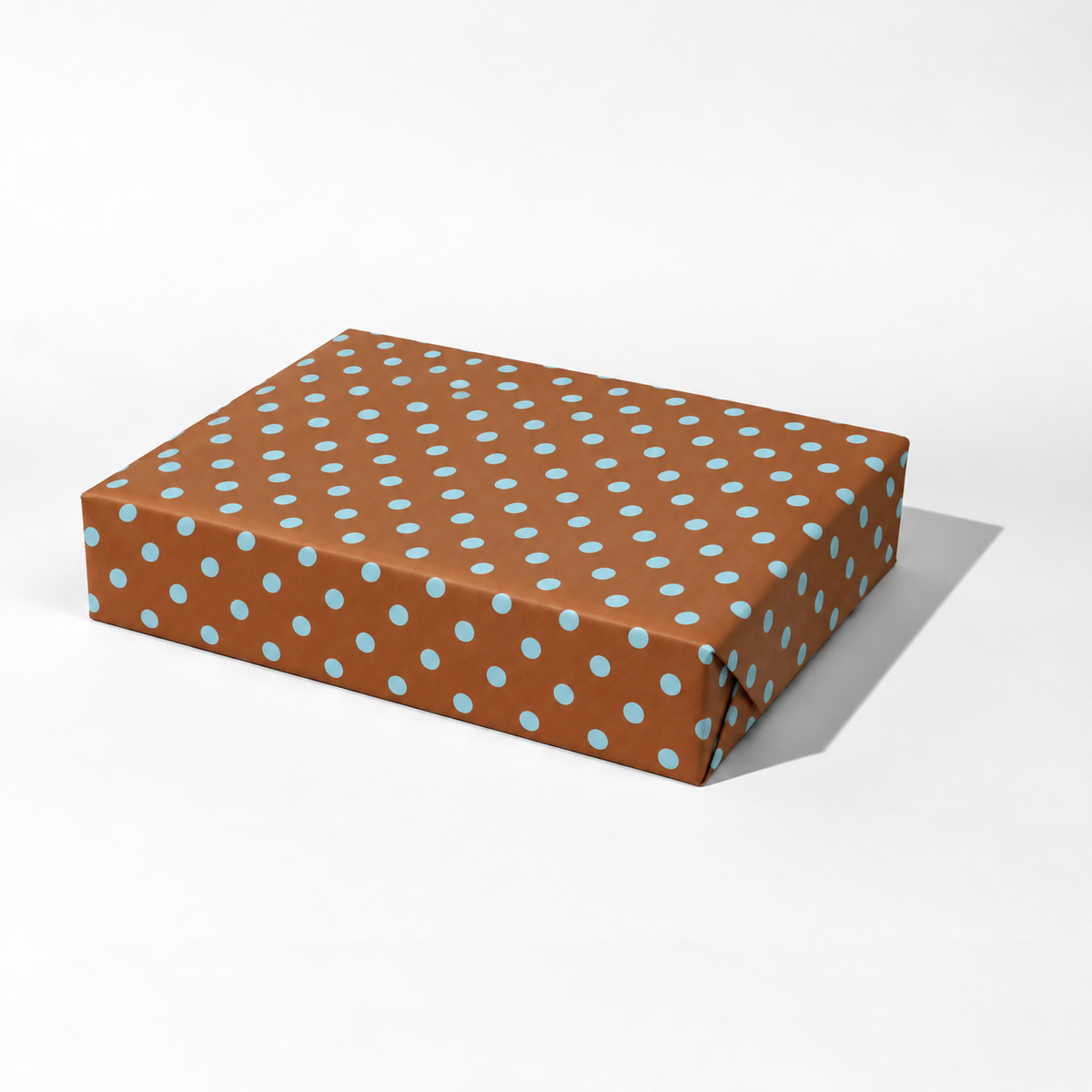 Heather Evelyn Polka Dot Brown & Blue Gift Wrap