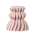 Bloomingville Gabin Striped Candle Holder in Lilac or Green